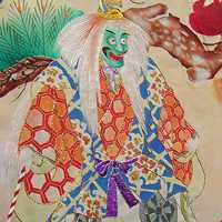кимоно учикаке
с мифологической сценой